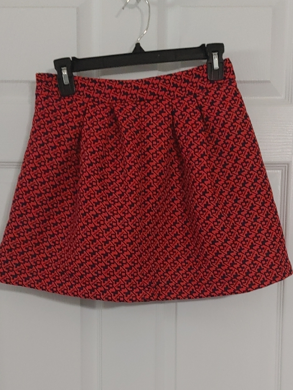 L'ATISTE by AMY Tweed Mini Skirt Fully Lined Sz Small Deep Coral Hue Structured